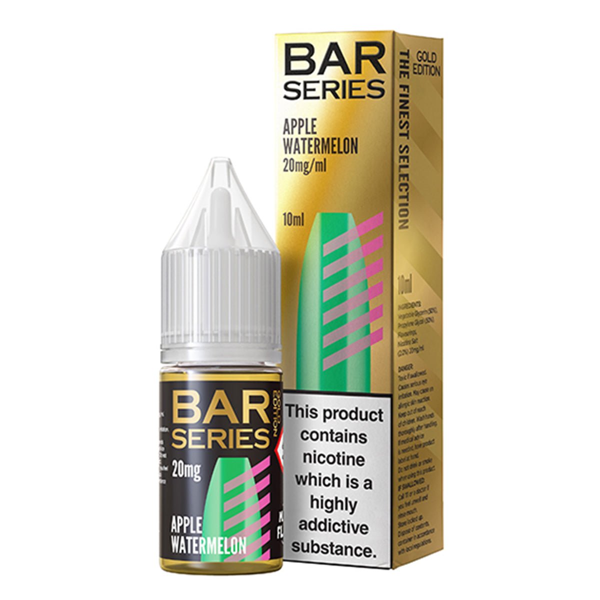 Apple Watermelon 10ml Nic Salt By Bar Series Gold - Prime Vapes UK