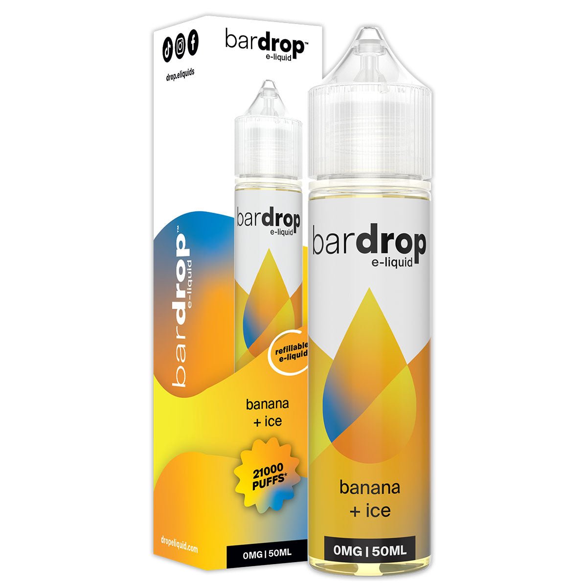 Banana Ice 50ml Shortfill By Bar Drop Shortfills - Prime Vapes UK