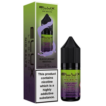 Blackcurrant Menthol 10ml Nic Salt E - liquid By Elux Legend - Prime Vapes UK