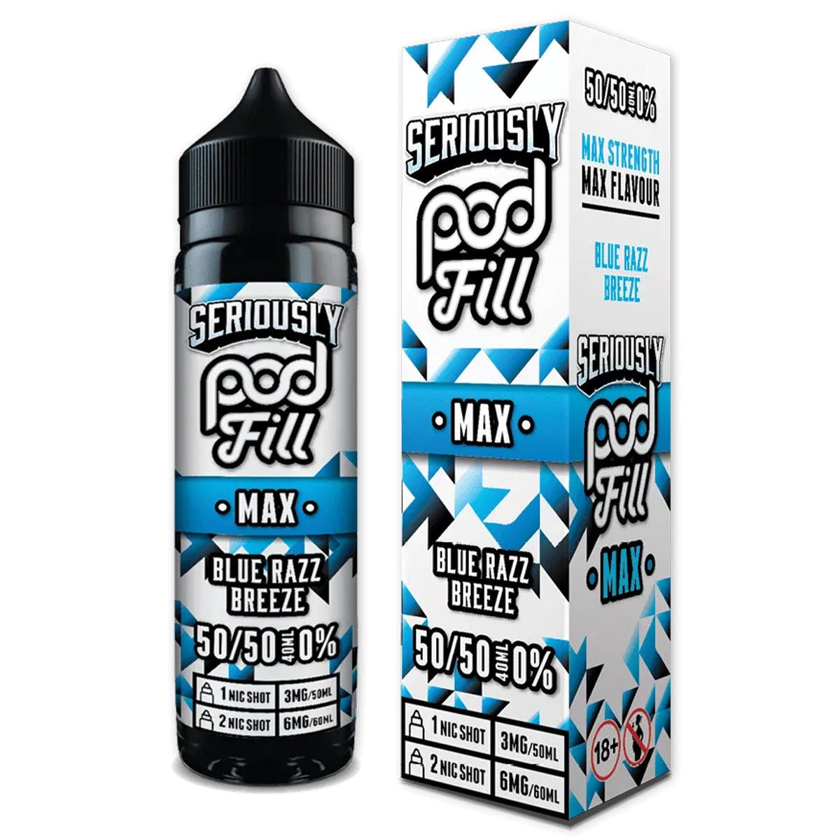 Blue Razz Breeze 40ml Longfill Concentrate By Seriously Pod Fill Max - Prime Vapes UK