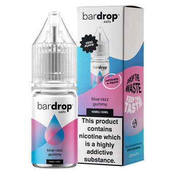 Blue Razz Gummy 10ml Nic Salt By Bar Drop Salts - Prime Vapes UK