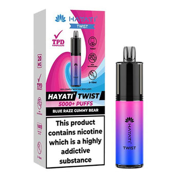 Blue Razz Gummy Bear Disposable Vape By Hayati Twist 5000 - Prime Vapes UK