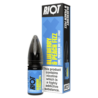 Blueberry & Peach Fizz Riot X 10ml Nic Salt By Riot Squad - Prime Vapes UK