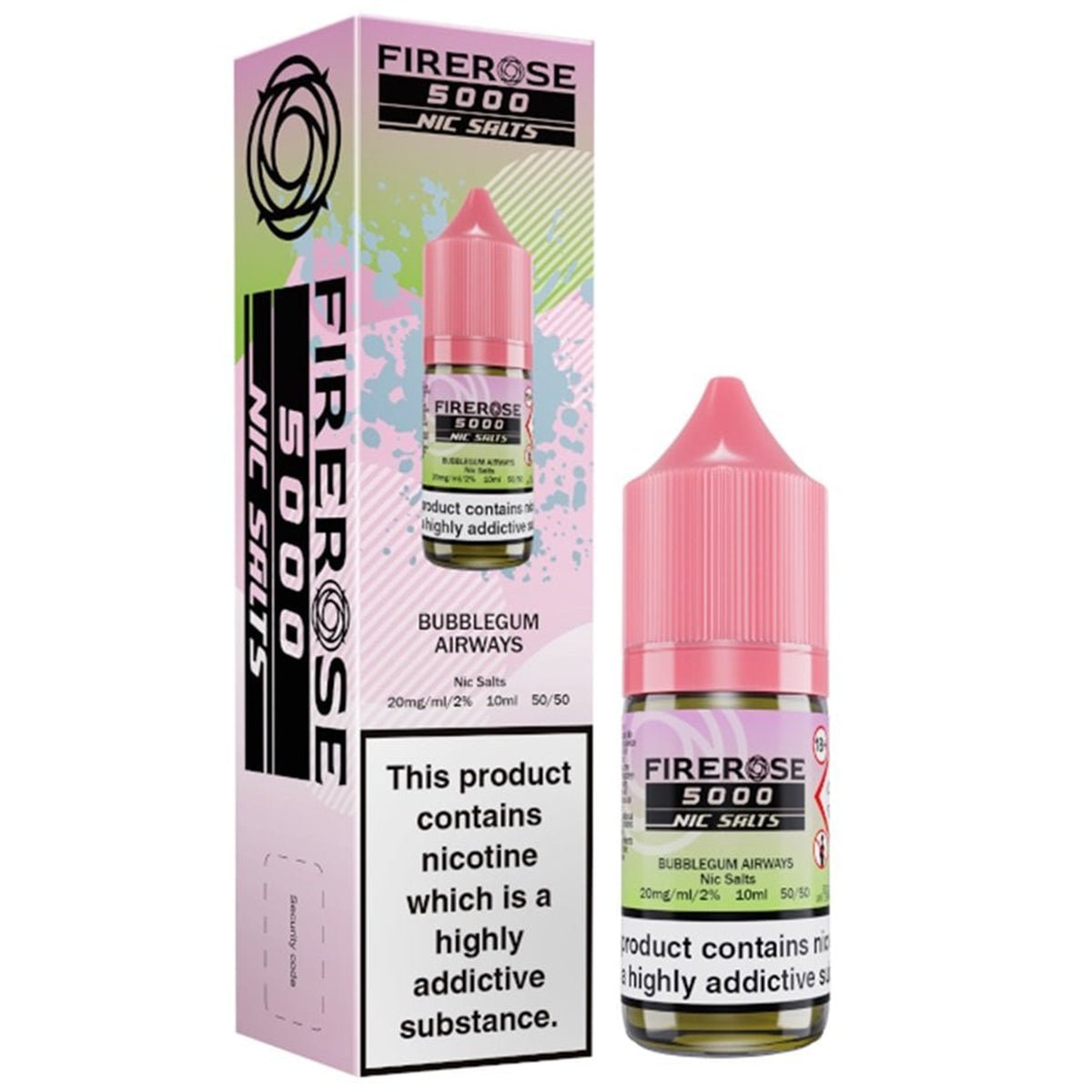 Bubblegum Airways 10ml Nic Salt E - liquid By Elux Firerose 5000 - Prime Vapes UK