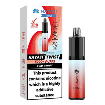 Fizzy Cherry Disposable Vape By Hayati Twist 5000 - Prime Vapes UK