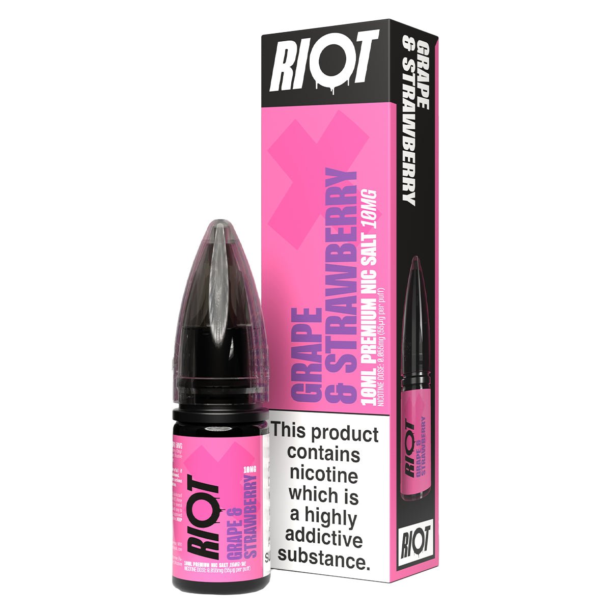 Grape & Strawberry Riot X 10ml Nic Salt By Riot Squad - Prime Vapes UK