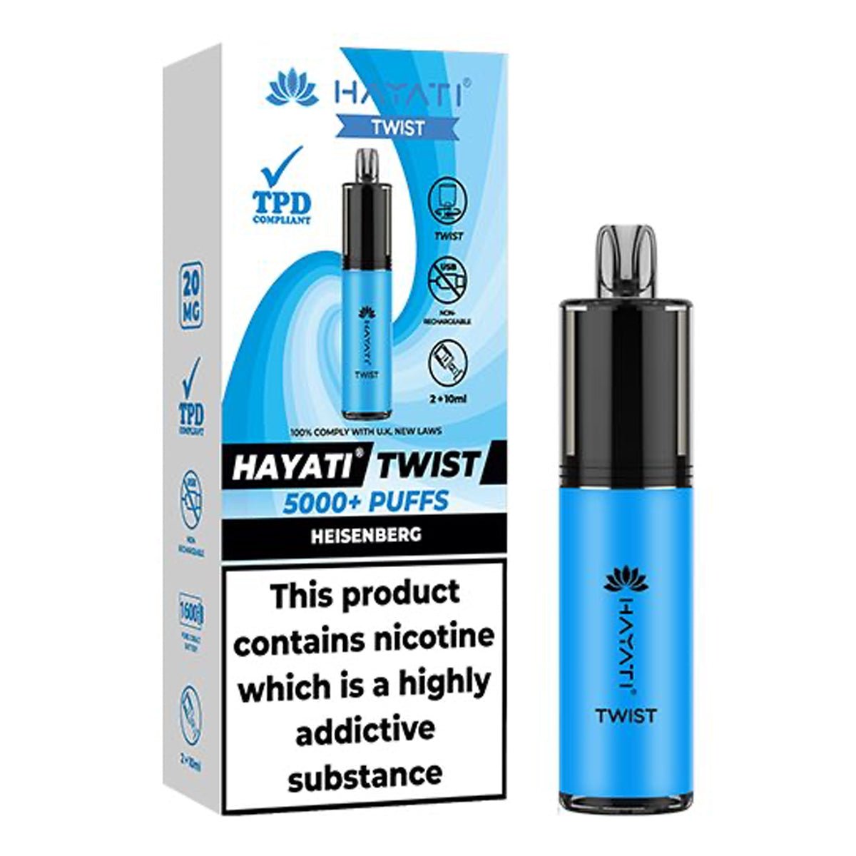 Heisenberg Disposable Vape By Hayati Twist 5000 - Prime Vapes UK