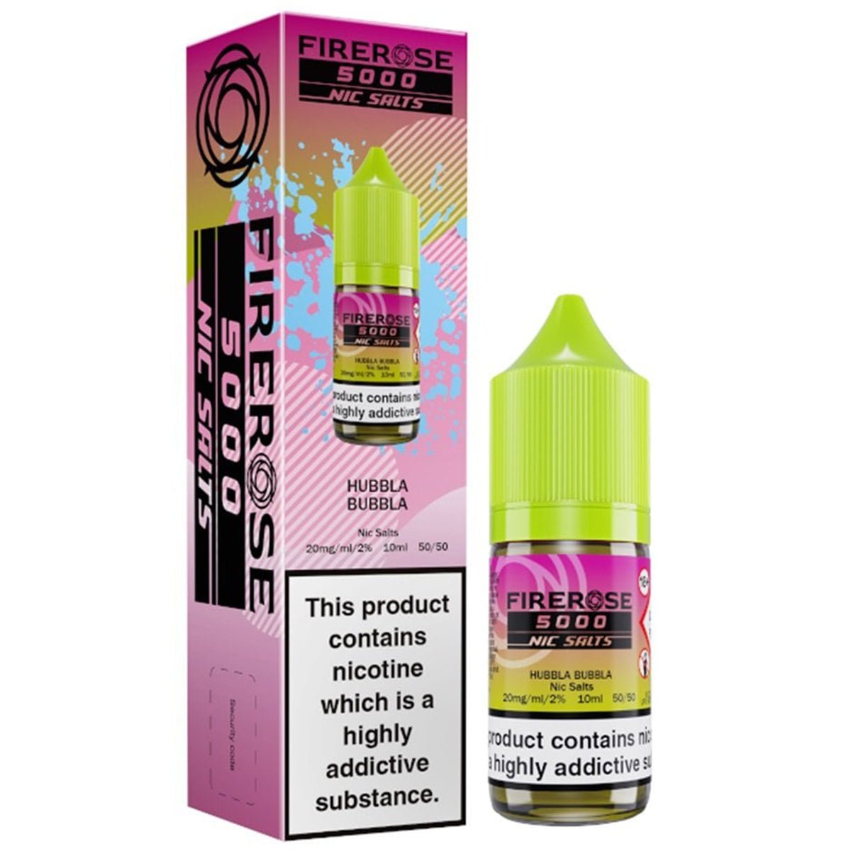 Hub Bubbla 10ml Nic Salt E - liquid By Elux Firerose 5000 - Prime Vapes UK