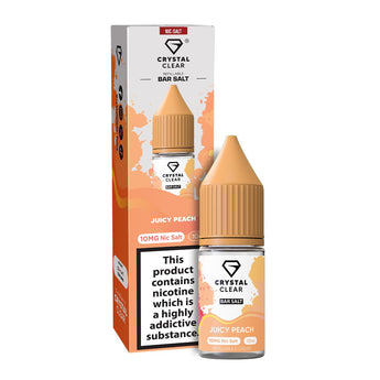 Juicy Peach 10ml Nic Salt E - liquid By Crystal Clear - Prime Vapes UK