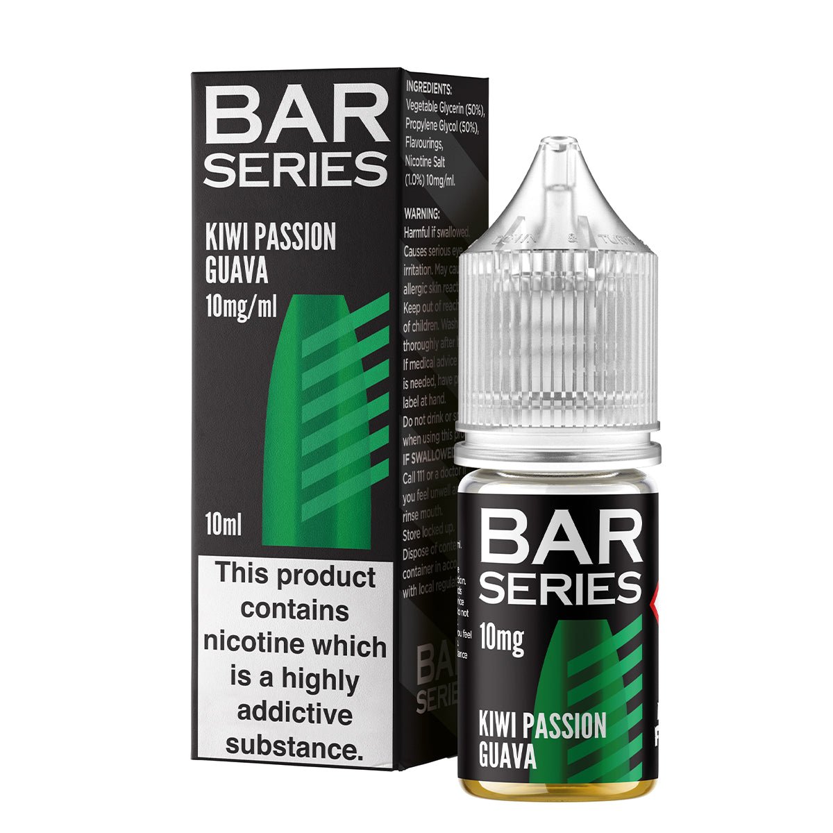 Kiwi Passion Guava 10ml Nic Salt By Bar Series - Prime Vapes UK