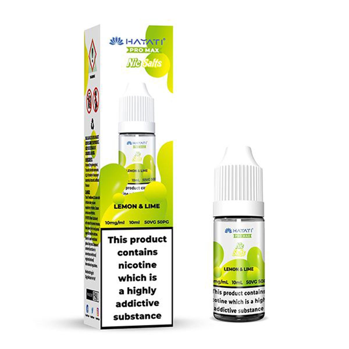 Lemon Lime 10ml Nic Salt By Hayati Salts - Prime Vapes UK