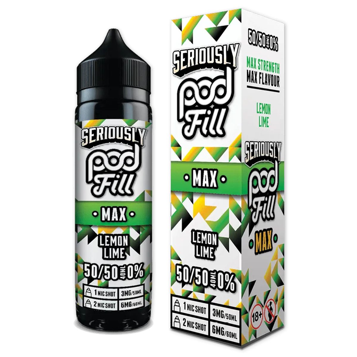 Lemon Lime 40ml Longfill Concentrate By Seriously Pod Fill Max - Prime Vapes UK