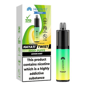 Lemon Mint Disposable Vape By Hayati Twist 5000 - Prime Vapes UK