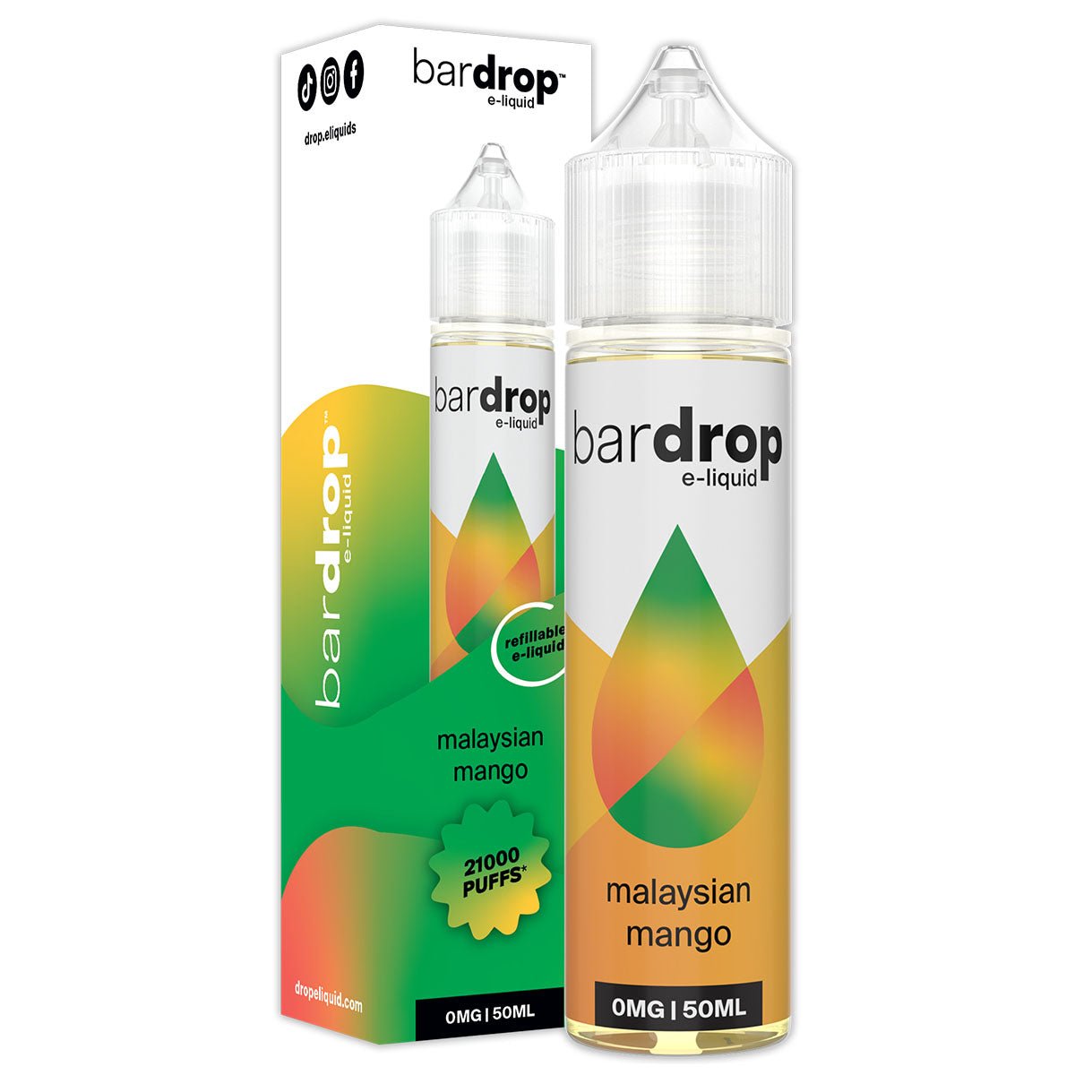 Malaysian Mango 50ml Shortfill By Bar Drop Shortfills - Prime Vapes UK