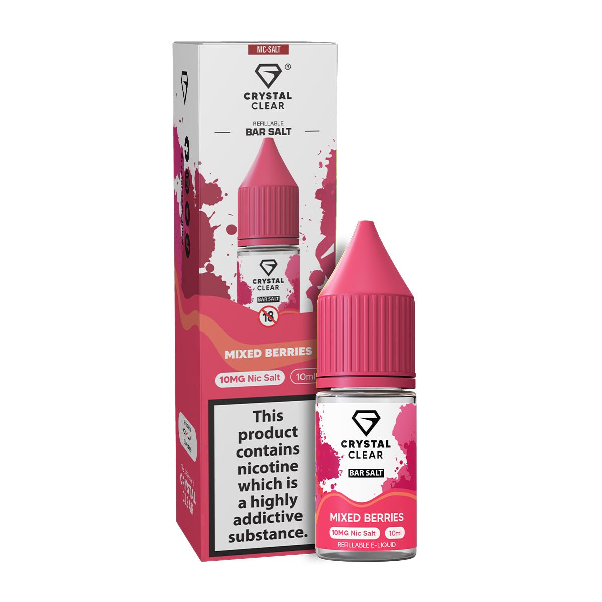 Mixed Berries 10ml Nic Salt E - liquid By Crystal Clear - Prime Vapes UK