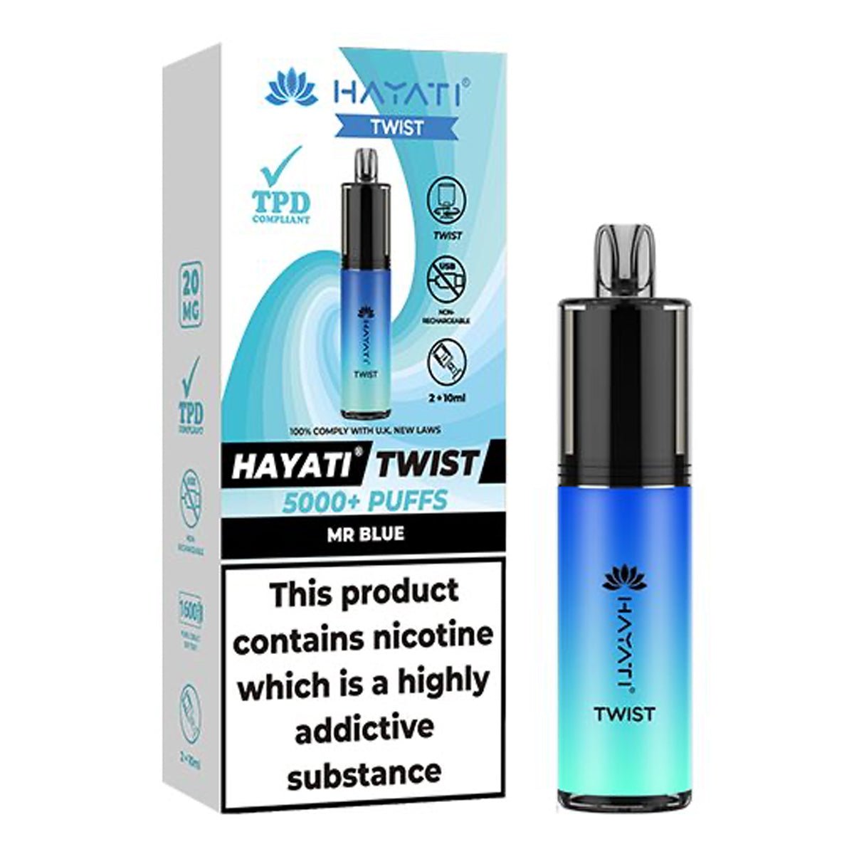 Mr Blue Disposable Vape By Hayati Twist 5000 - Prime Vapes UK