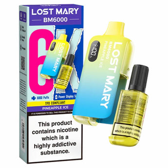 Pineapple Ice Disposable Vape by Lost Mary BM6000 - Prime Vapes UK