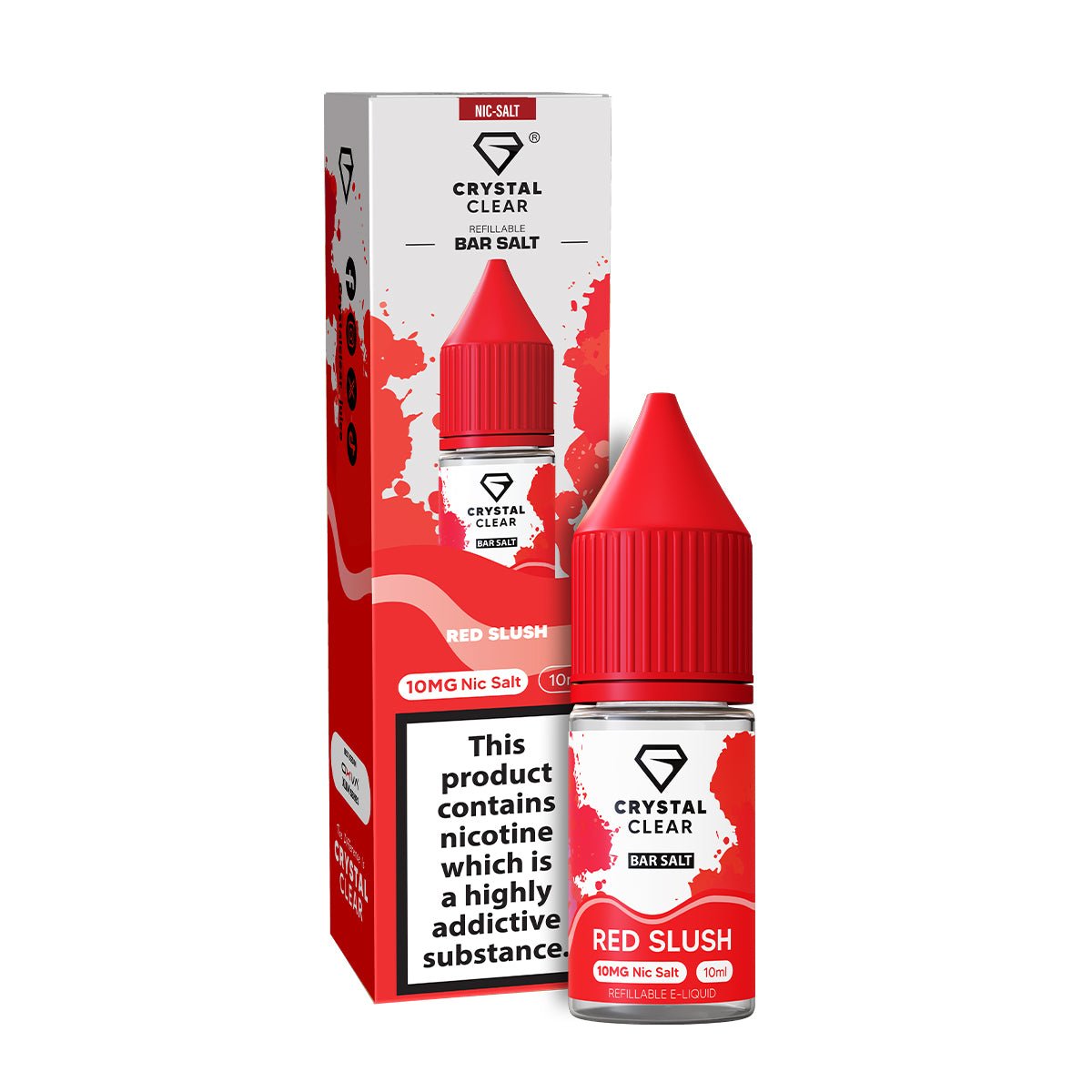 Red Slush 10ml Nic Salt E - liquid By Crystal Clear - Prime Vapes UK