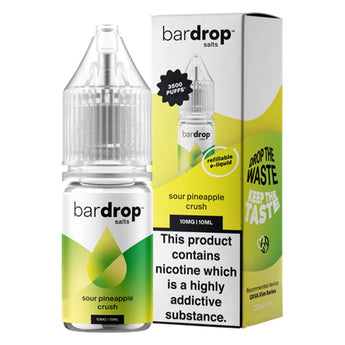 Sour Pineapple Crush 10ml Nic Salt By Bar Drop Salts - Prime Vapes UK