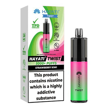 Strawberry Kiwi Disposable Vape By Hayati Twist 5000 - Prime Vapes UK