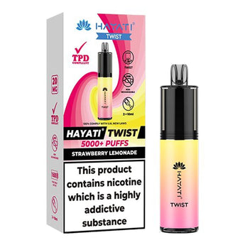 Strawberry Lemonade Disposable Vape By Hayati Twist 5000 - Prime Vapes UK