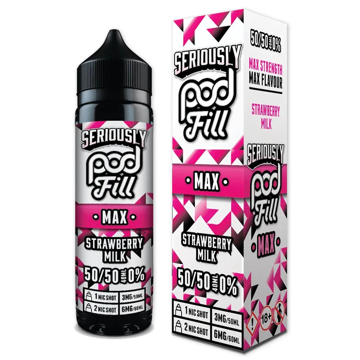 Strawberry Milk 40ml Longfill Concentrate By Seriously Pod Fill Max - Prime Vapes UK