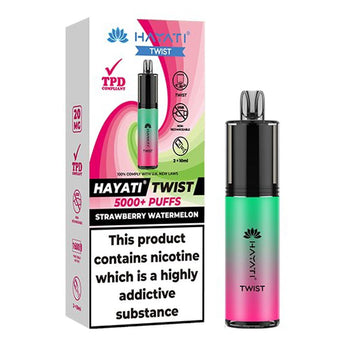 Strawberry Watermelon Disposable Vape By Hayati Twist 5000 - Prime Vapes UK