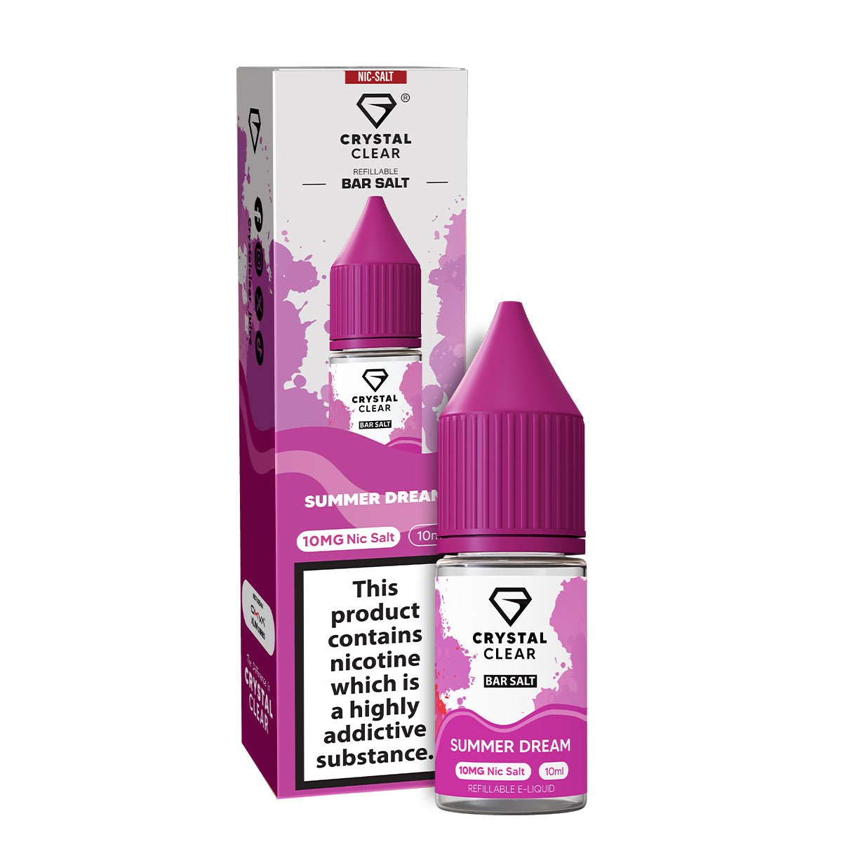 Summer Dream 10ml Nic Salt E - liquid By Crystal Clear - Prime Vapes UK