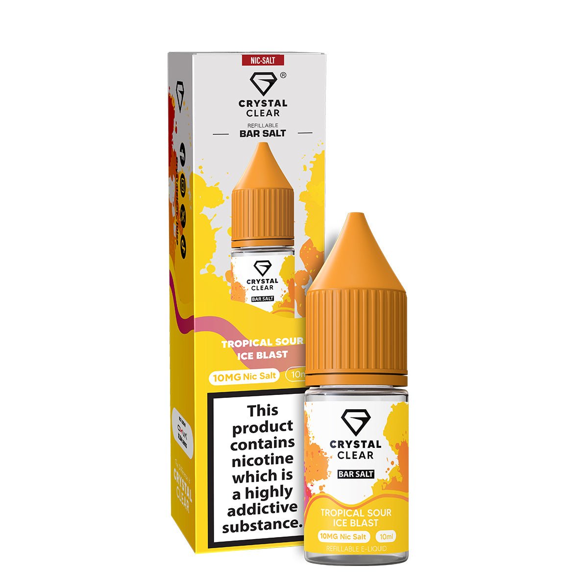 Tropical Sour Ice Blast 10ml Nic Salt E - liquid By Crystal Clear - Prime Vapes UK