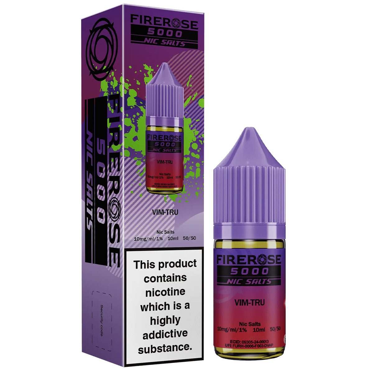 Vim - Tru 10ml Nic Salt E - liquid By Elux Firerose 5000 - Prime Vapes UK