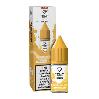 White Peach Razz 10ml Nic Salt E - liquid By Crystal Clear - Prime Vapes UK